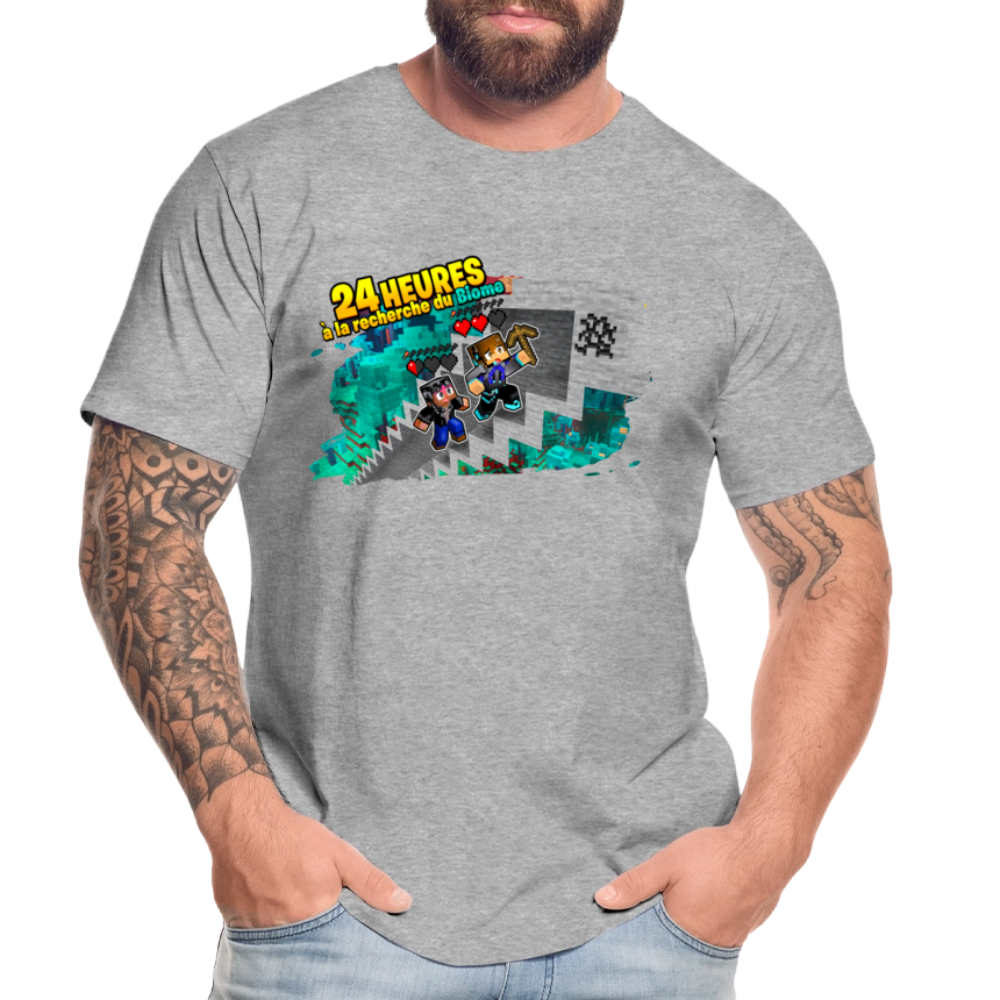 24 Heures à la Recherche du Biome - T-Shirt Bio - gris chiné