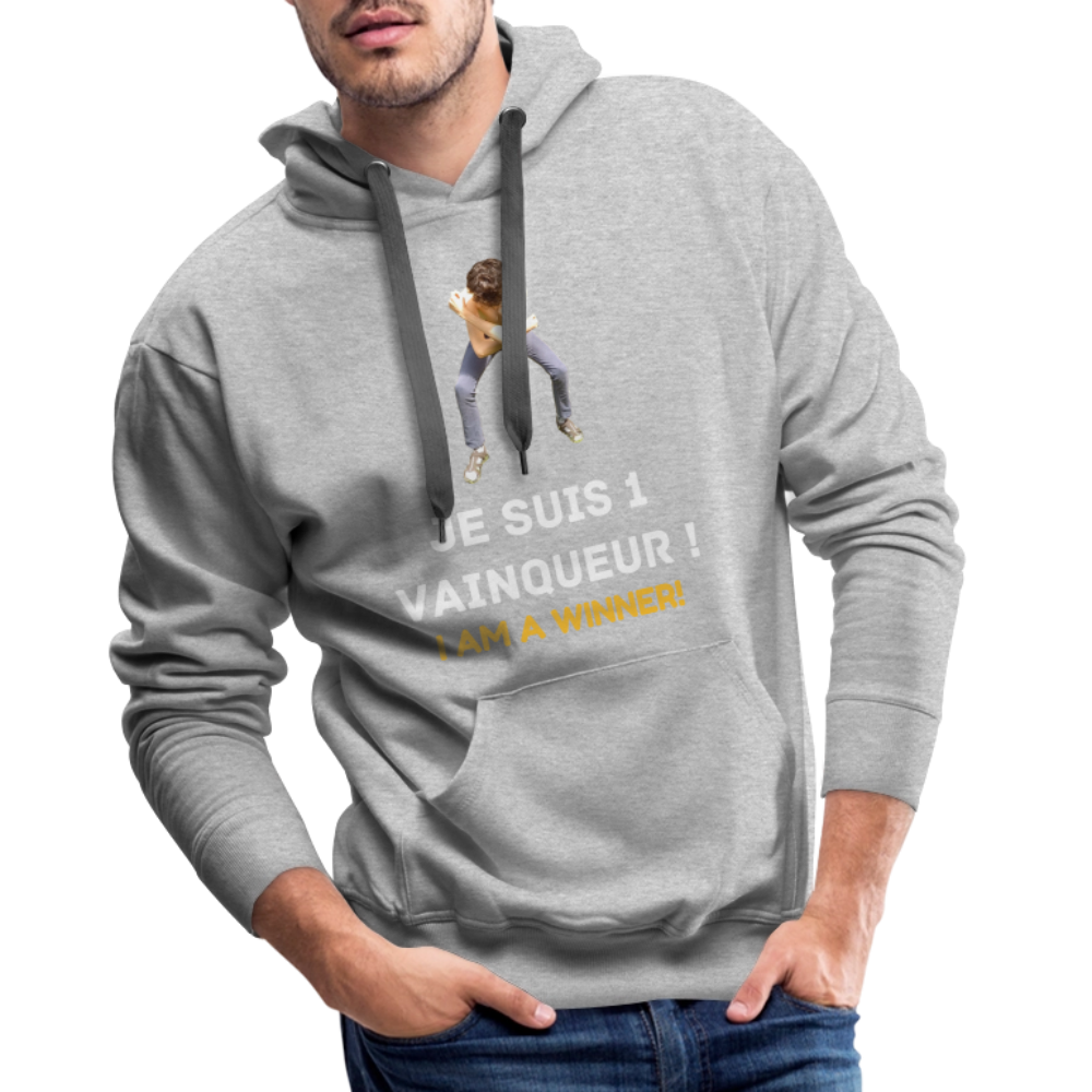 Je suis 1 Vainqueur ! - Pull Bio - gris chiné