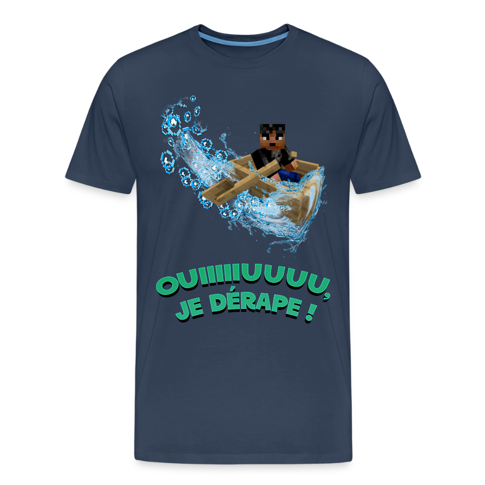 Dérapage de Bateau - T-Shirt Bio - bleu marine