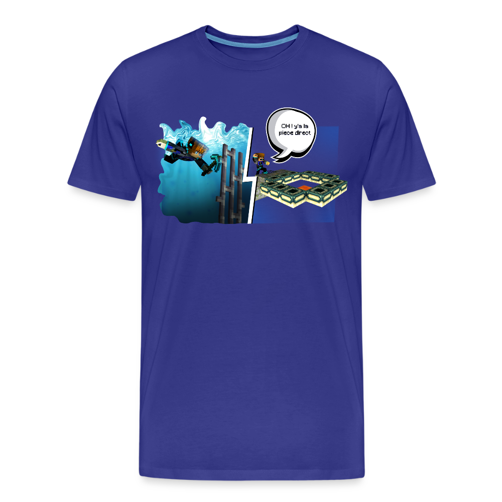 OH Y A LA PIÈCE DIRECT ! - T-Shirt Bio - bleu roi