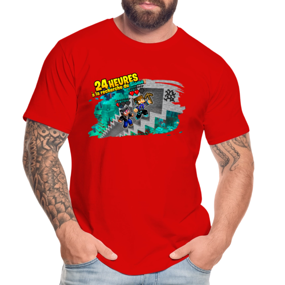 24 Heures à la Recherche du Biome - T-Shirt Bio - rouge