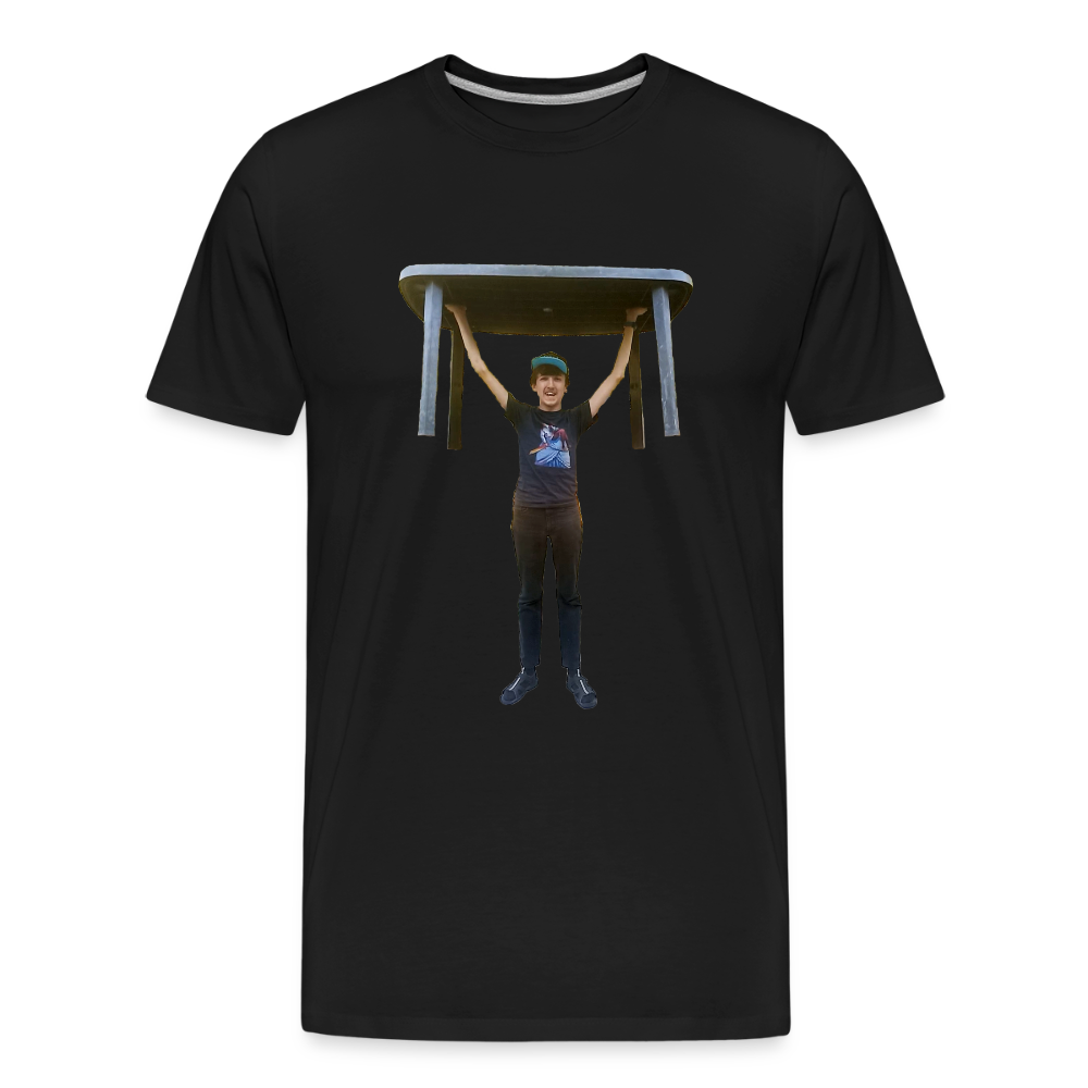 Vegan Qui Porte Une Table - T-Shirt Bio - noir