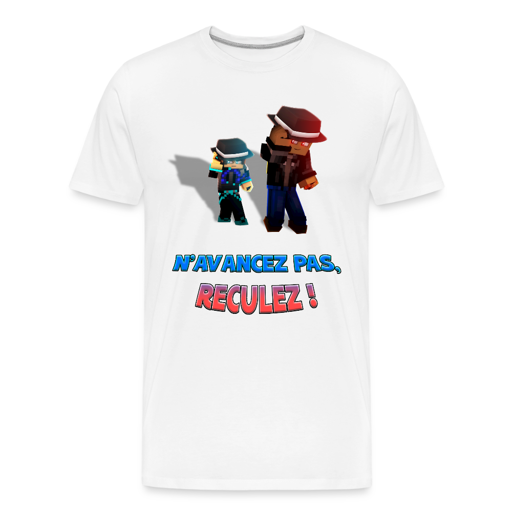 N'AVANCEZ PAS, RECULEZ ! - T-Shirt Bio - blanc
