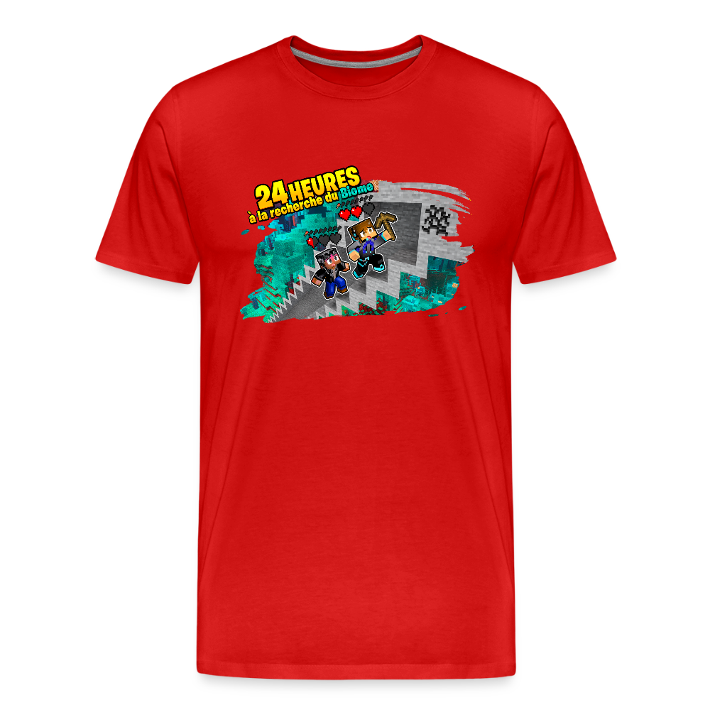 24 Heures à la Recherche du Biome - T-Shirt Bio - rouge