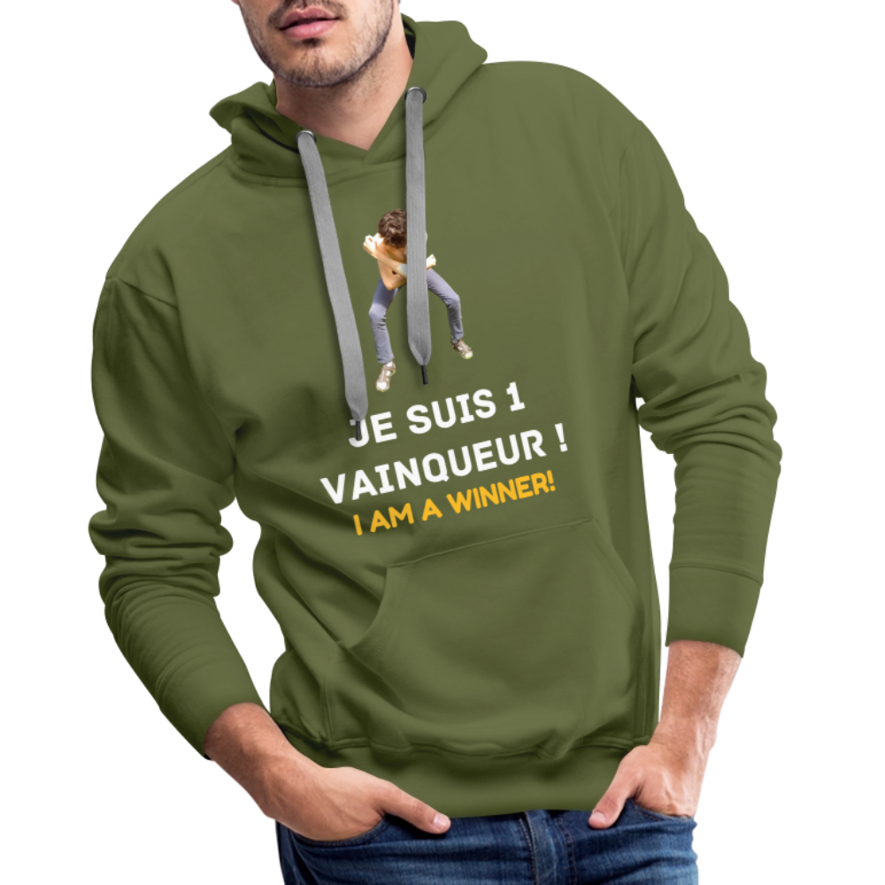 Je suis 1 Vainqueur ! - Pull Bio - vert olive