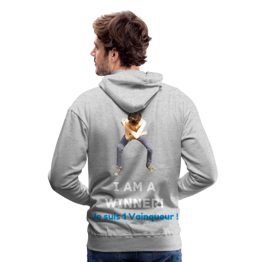 Je suis 1 Vainqueur ! - Pull Bio - gris chiné