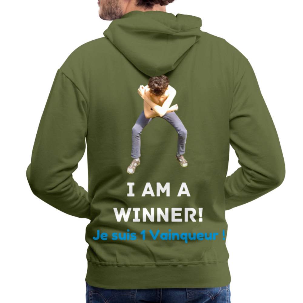 Je suis 1 Vainqueur ! - Pull Bio - vert olive