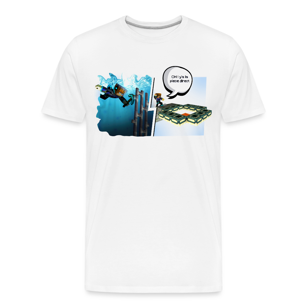 OH Y A LA PIÈCE DIRECT ! - T-Shirt Bio - blanc