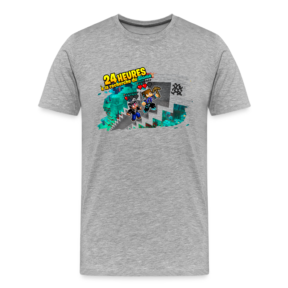 24 Heures à la Recherche du Biome - T-Shirt Bio - gris chiné