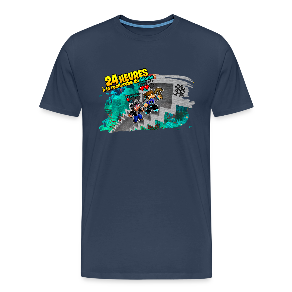 24 Heures à la Recherche du Biome - T-Shirt Bio - bleu marine