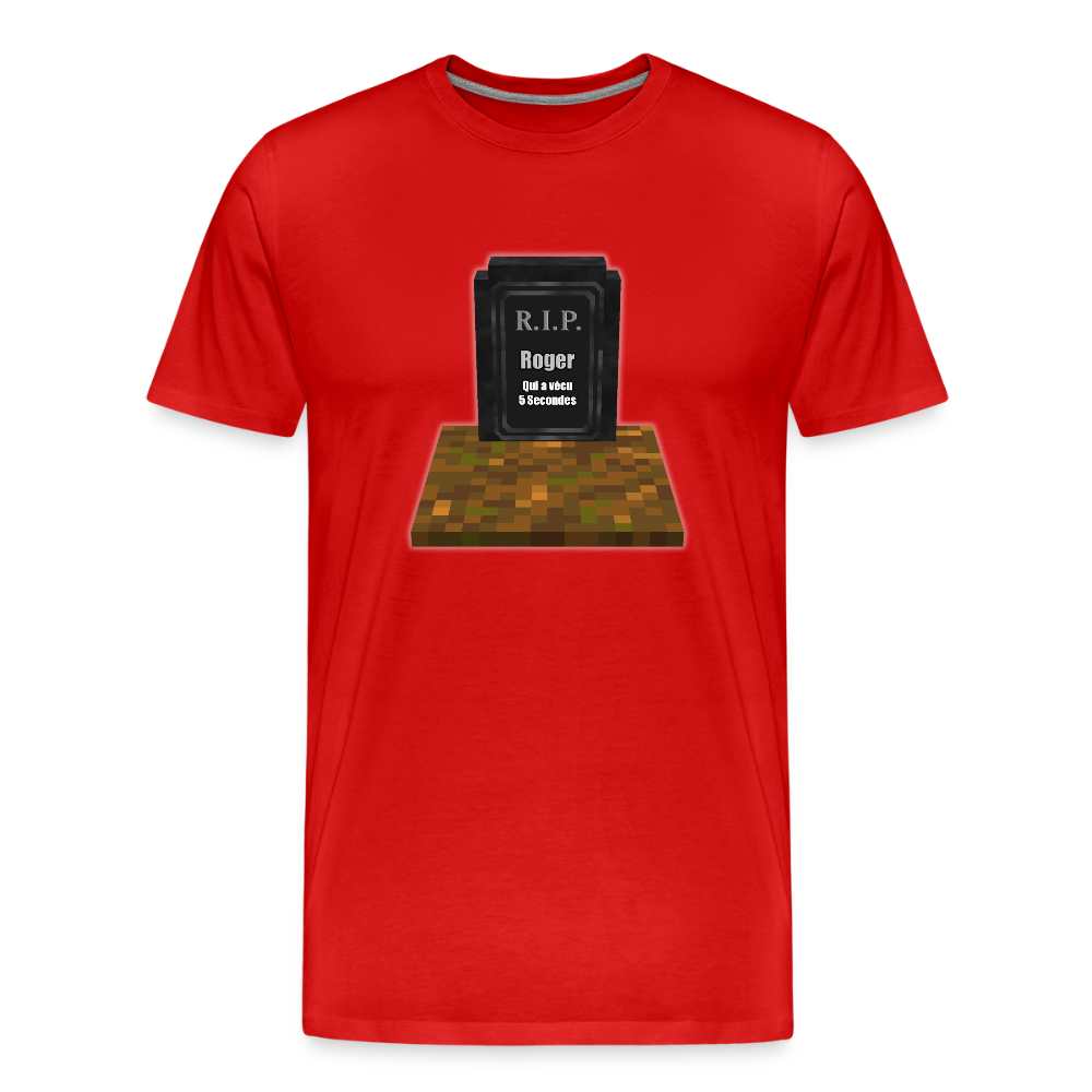 R.I.P. ROGER Le Ghast (Sans Fantôme) - T-Shirt Bio - rouge