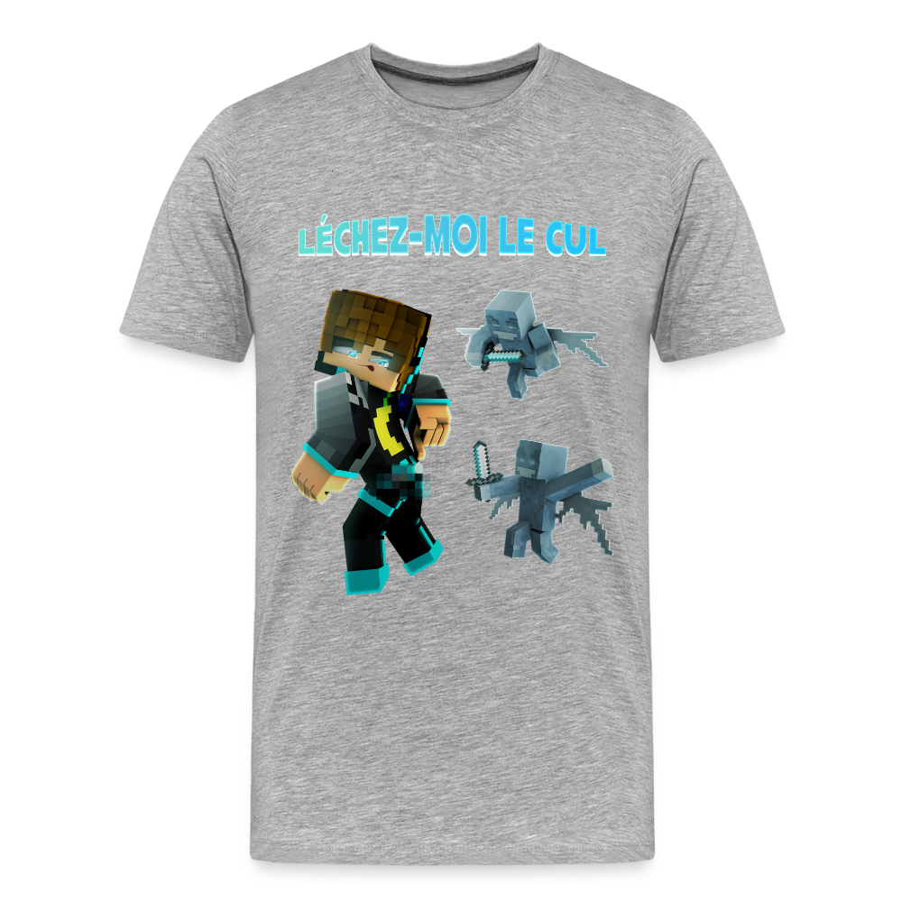 Léchez-Moi Le Cul (Avec Phrase) - T-Shirt Bio - gris chiné