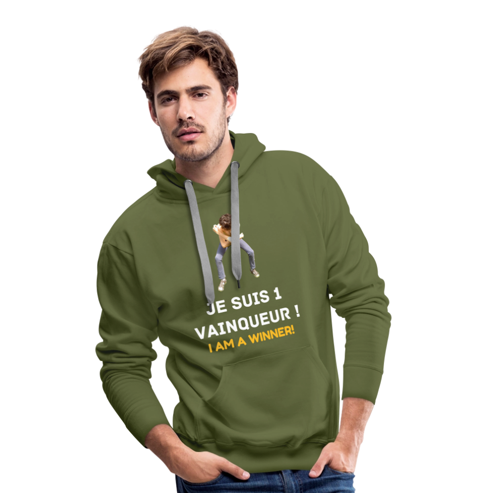Je suis 1 Vainqueur ! - Pull Bio - vert olive