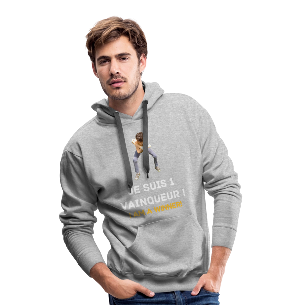 Je suis 1 Vainqueur ! - Pull Bio - gris chiné
