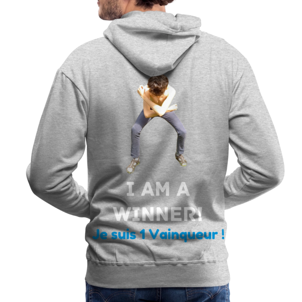 Je suis 1 Vainqueur ! - Pull Bio - gris chiné