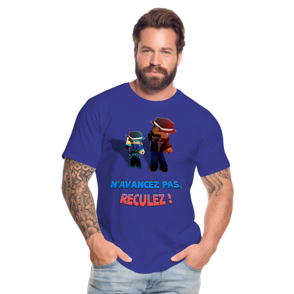 N'AVANCEZ PAS, RECULEZ ! - T-Shirt Bio - bleu roi