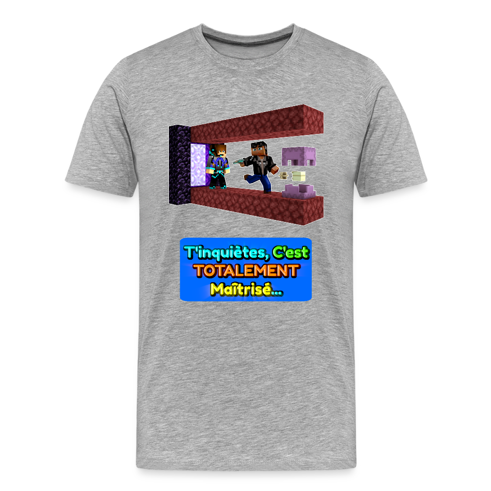T'inquiètes, C'est TOTALEMENT Maîtrisé...(Avec Texte) - T-Shirt Bio - gris chiné