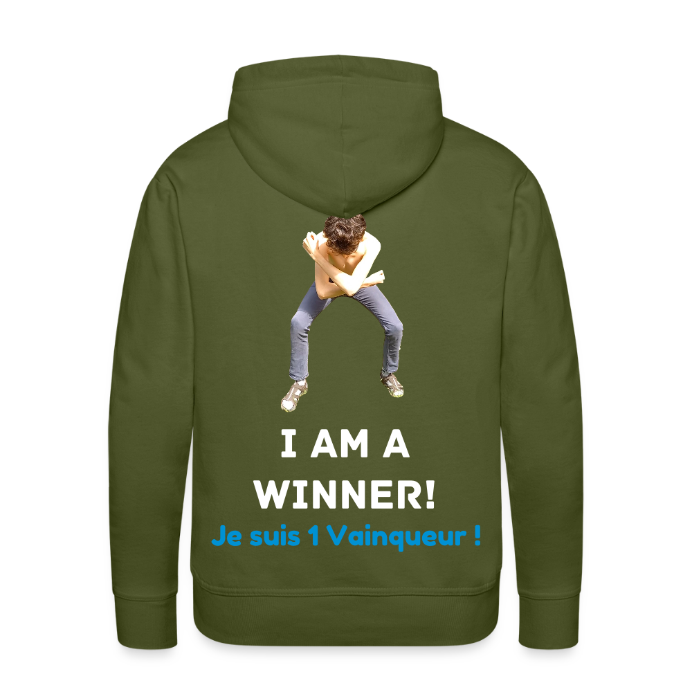 Je suis 1 Vainqueur ! - Pull Bio - vert olive