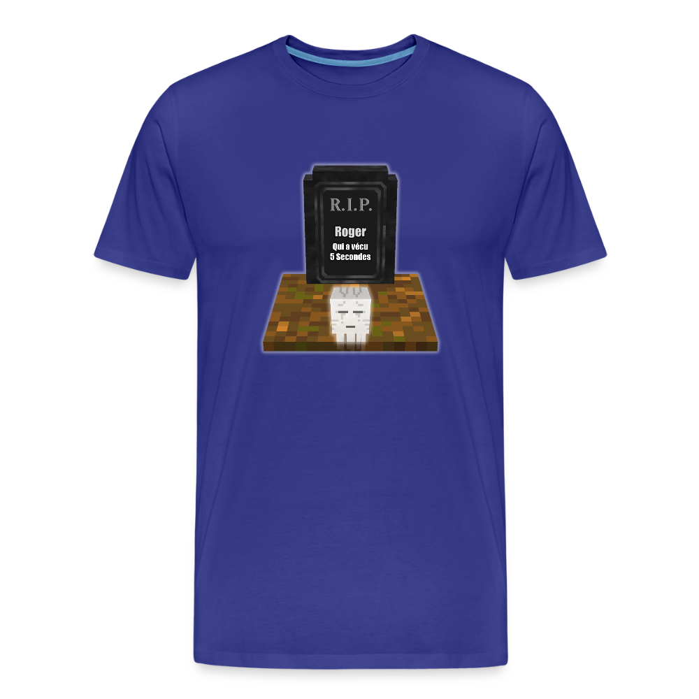 R.I.P. ROGER Le Ghast (Avec Fantôme) - T-Shirt Bio - bleu roi