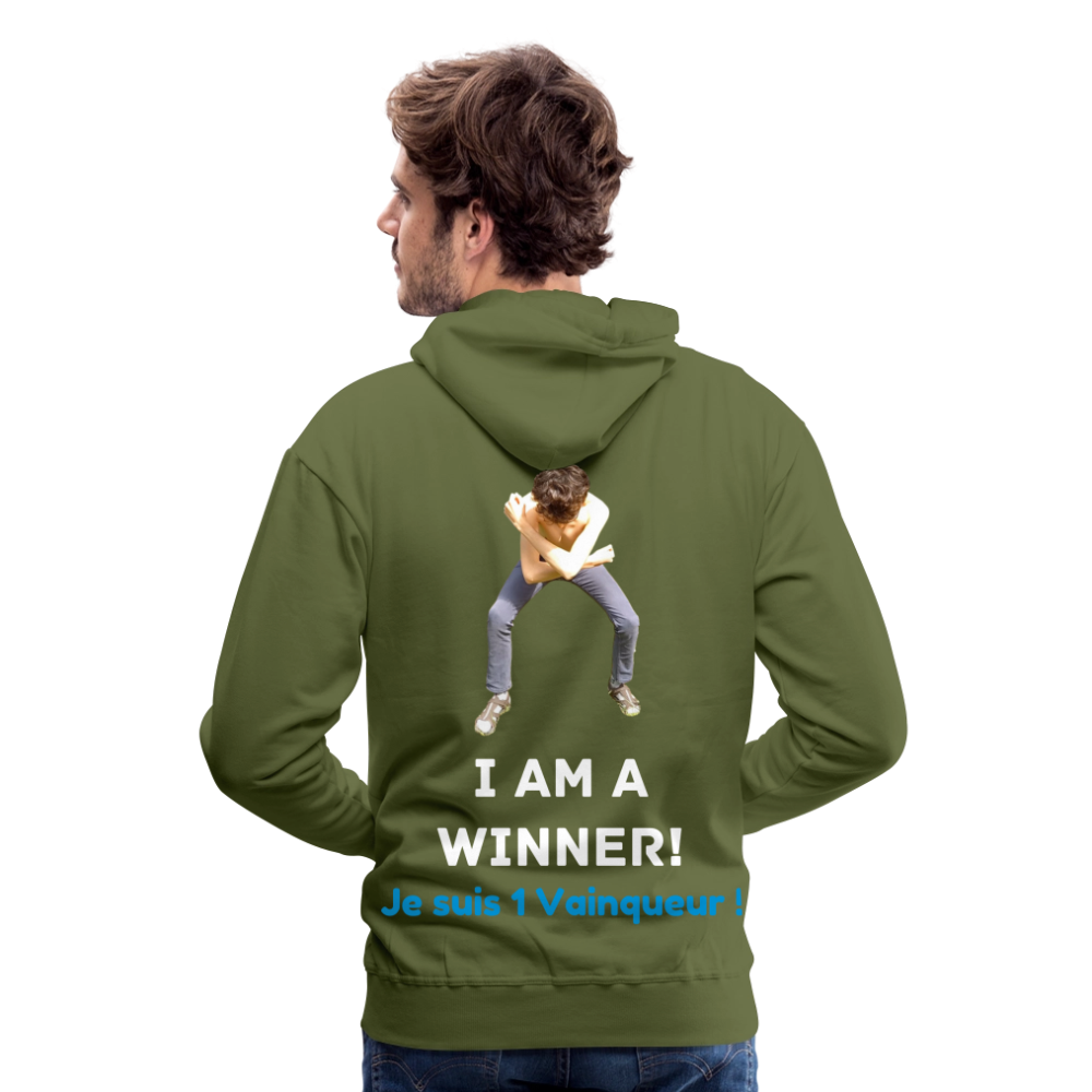 Je suis 1 Vainqueur ! - Pull Bio - vert olive