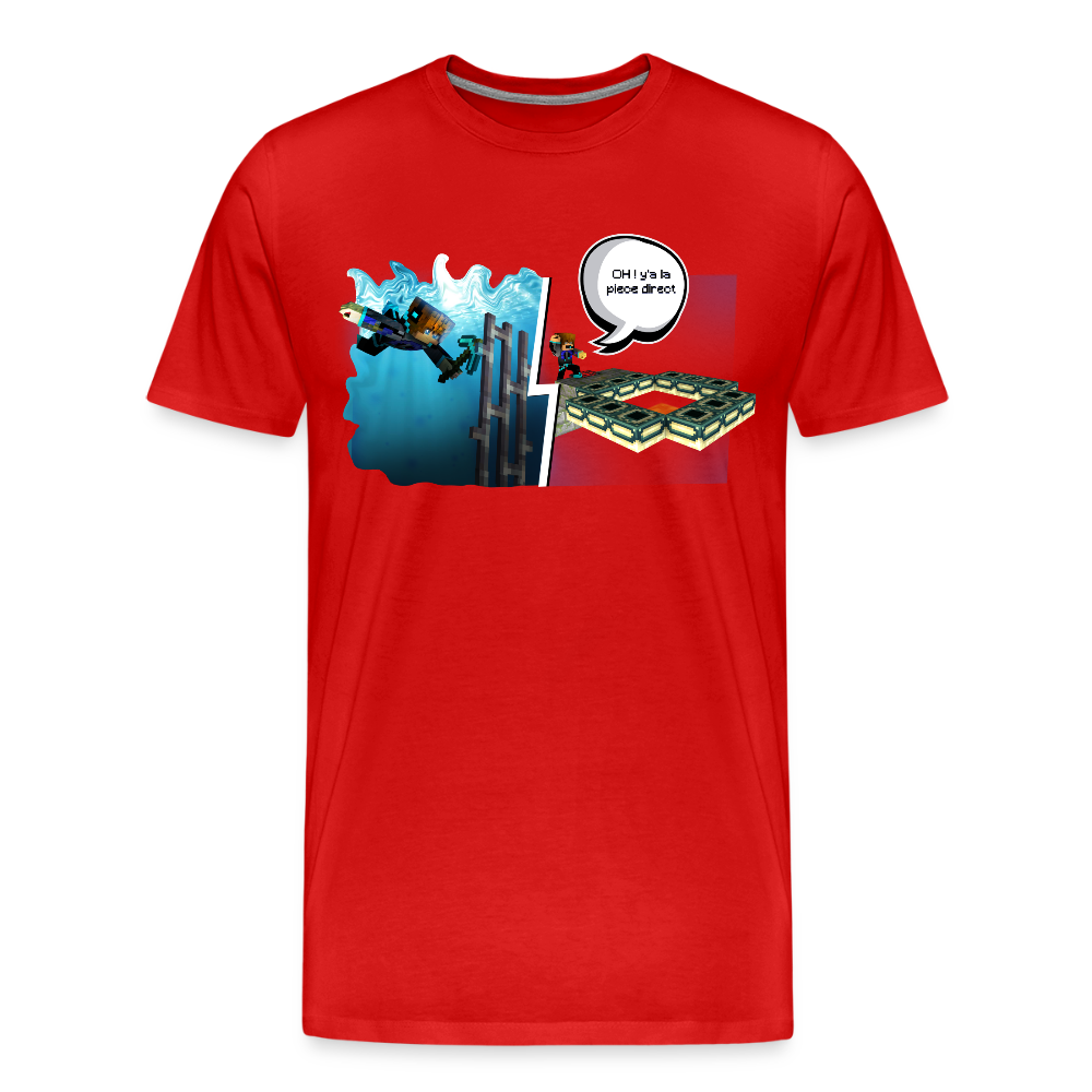 OH Y A LA PIÈCE DIRECT ! - T-Shirt Bio - rouge