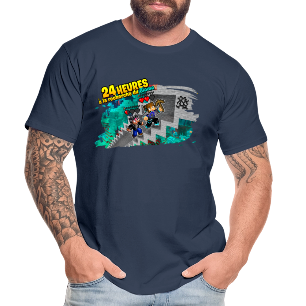 24 Heures à la Recherche du Biome - T-Shirt Bio - bleu marine