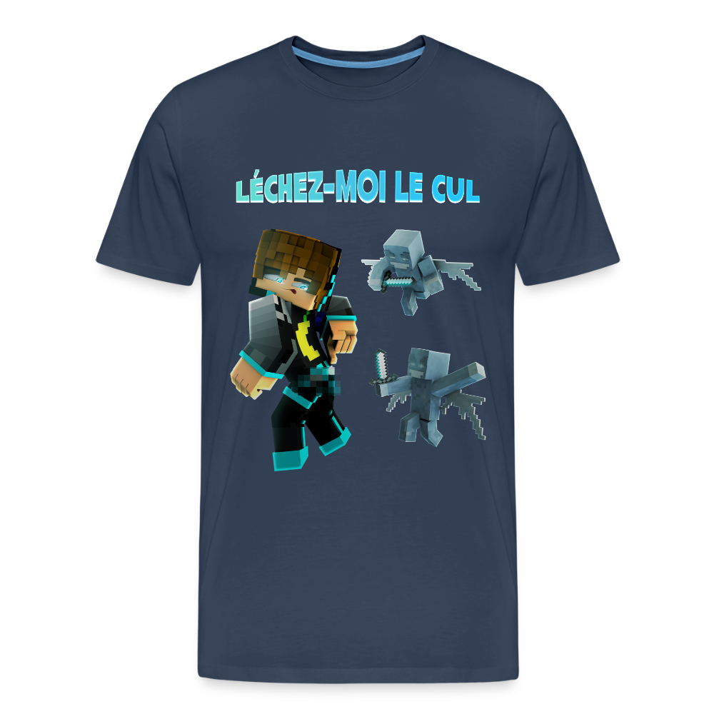 Léchez-Moi Le Cul (Avec Phrase) - T-Shirt Bio - bleu marine