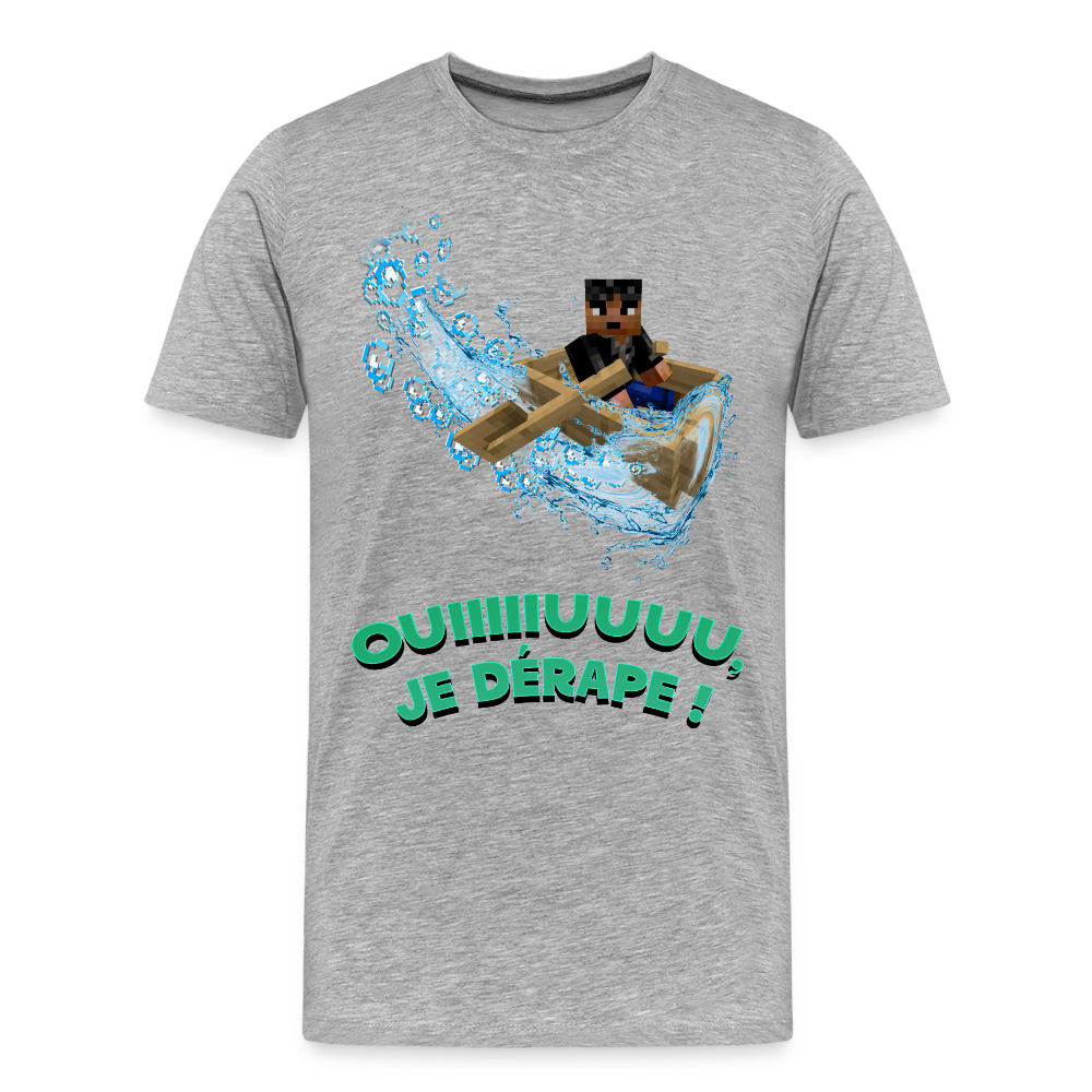 Dérapage de Bateau - T-Shirt Bio - gris chiné