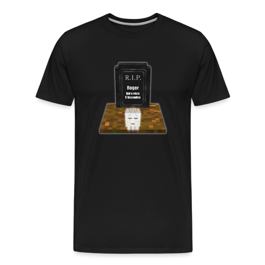 R.I.P. ROGER Le Ghast (Avec Fantôme) - T-Shirt Bio - noir