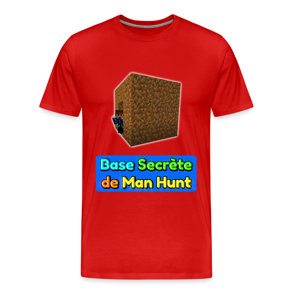 Base Secrète de Man Hunt - T-Shirt Bio - rouge