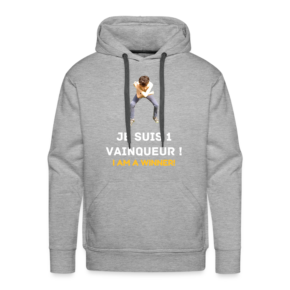 Je suis 1 Vainqueur ! - Pull Bio - gris chiné