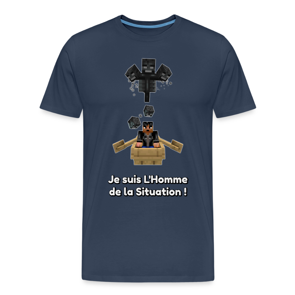 Je suis L'Homme de la Situation ! - T-Shirt Bio - bleu marine