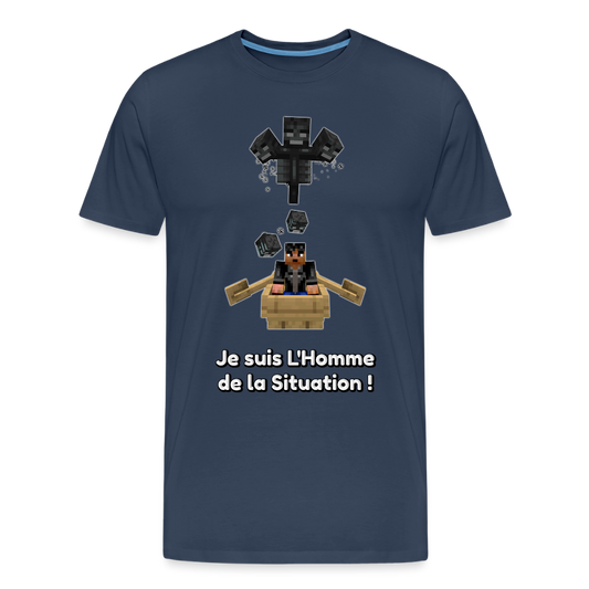 Je suis L'Homme de la Situation ! - T-Shirt Bio - bleu marine