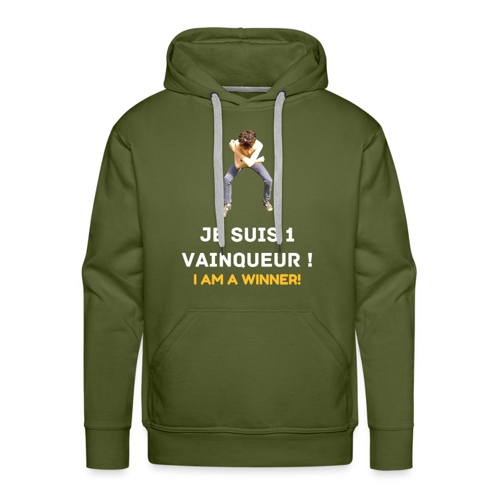Je suis 1 Vainqueur ! - Pull Bio - vert olive