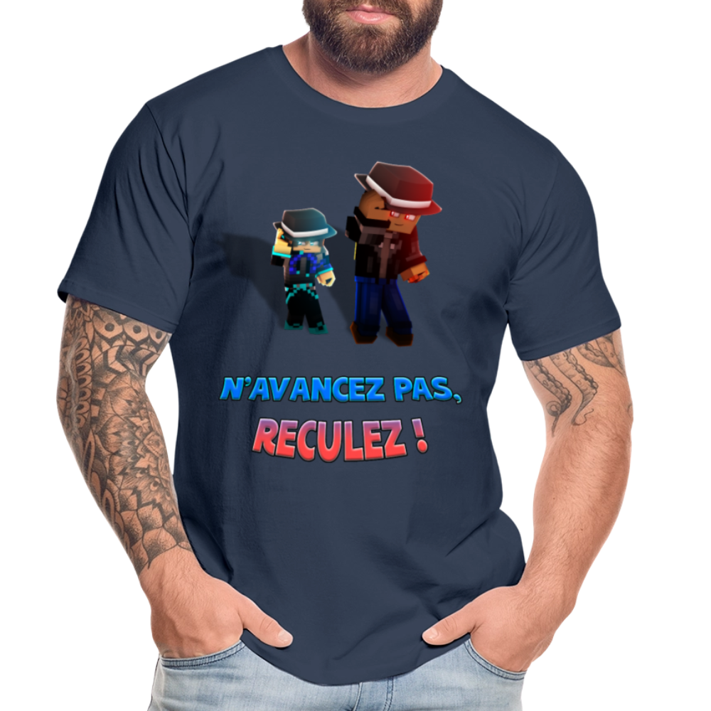 N'AVANCEZ PAS, RECULEZ ! - T-Shirt Bio - bleu marine