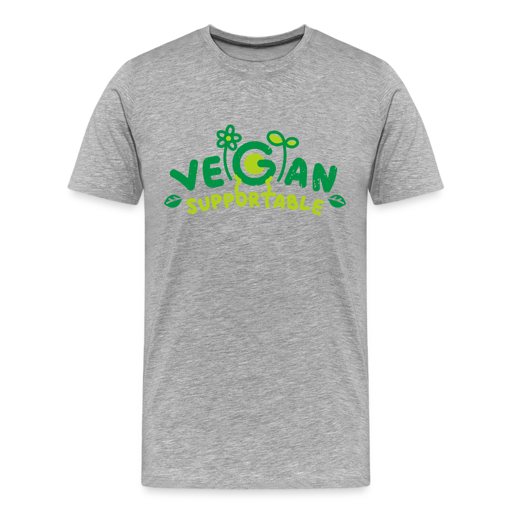 Vegan Supportable - T-Shirt Bio - gris chiné