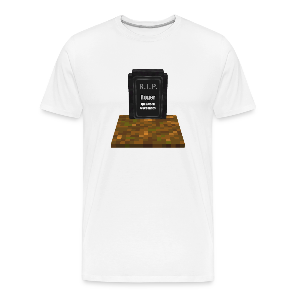 R.I.P. ROGER Le Ghast (Sans Fantôme) - T-Shirt Bio - blanc