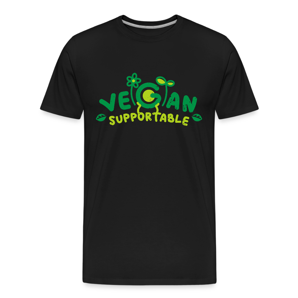 Vegan Supportable - T-Shirt Bio - noir