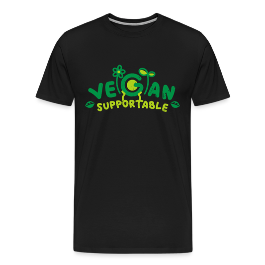 Vegan Supportable - T-Shirt Bio - noir