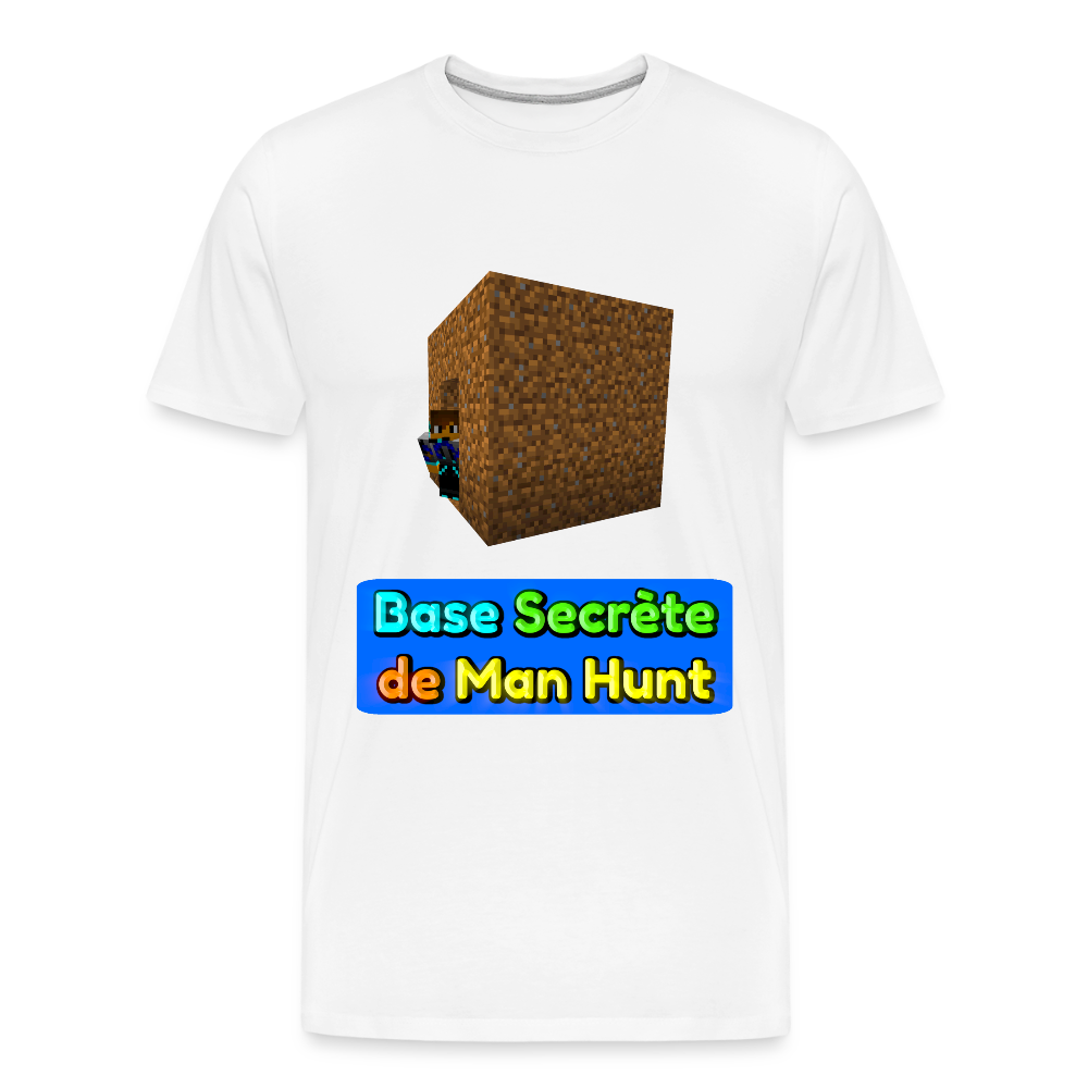 Base Secrète de Man Hunt - T-Shirt Bio - blanc