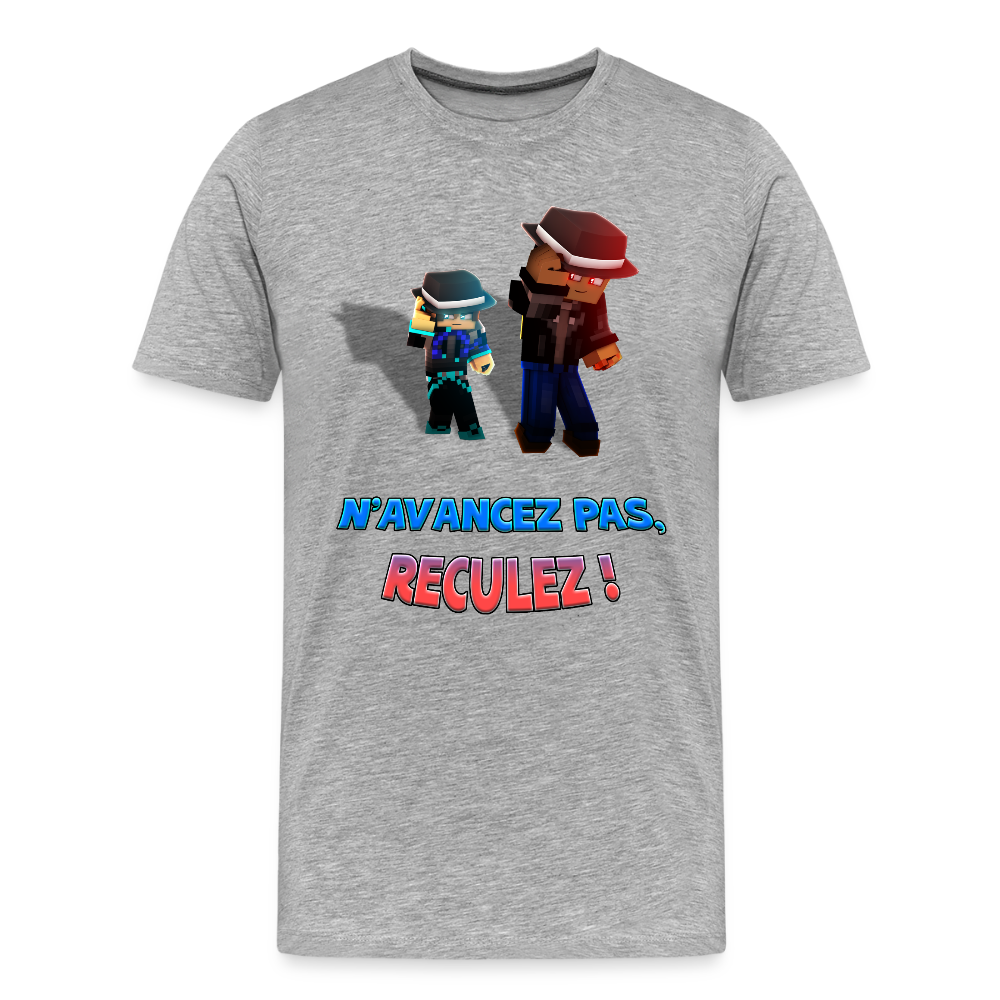 N'AVANCEZ PAS, RECULEZ ! - T-Shirt Bio - gris chiné