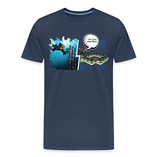 OH Y A LA PIÈCE DIRECT ! - T-Shirt Bio - bleu marine