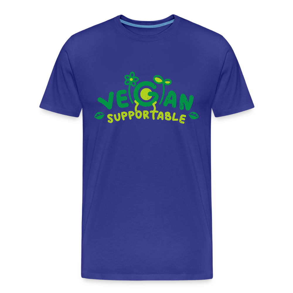 Vegan Supportable - T-Shirt Bio - bleu roi