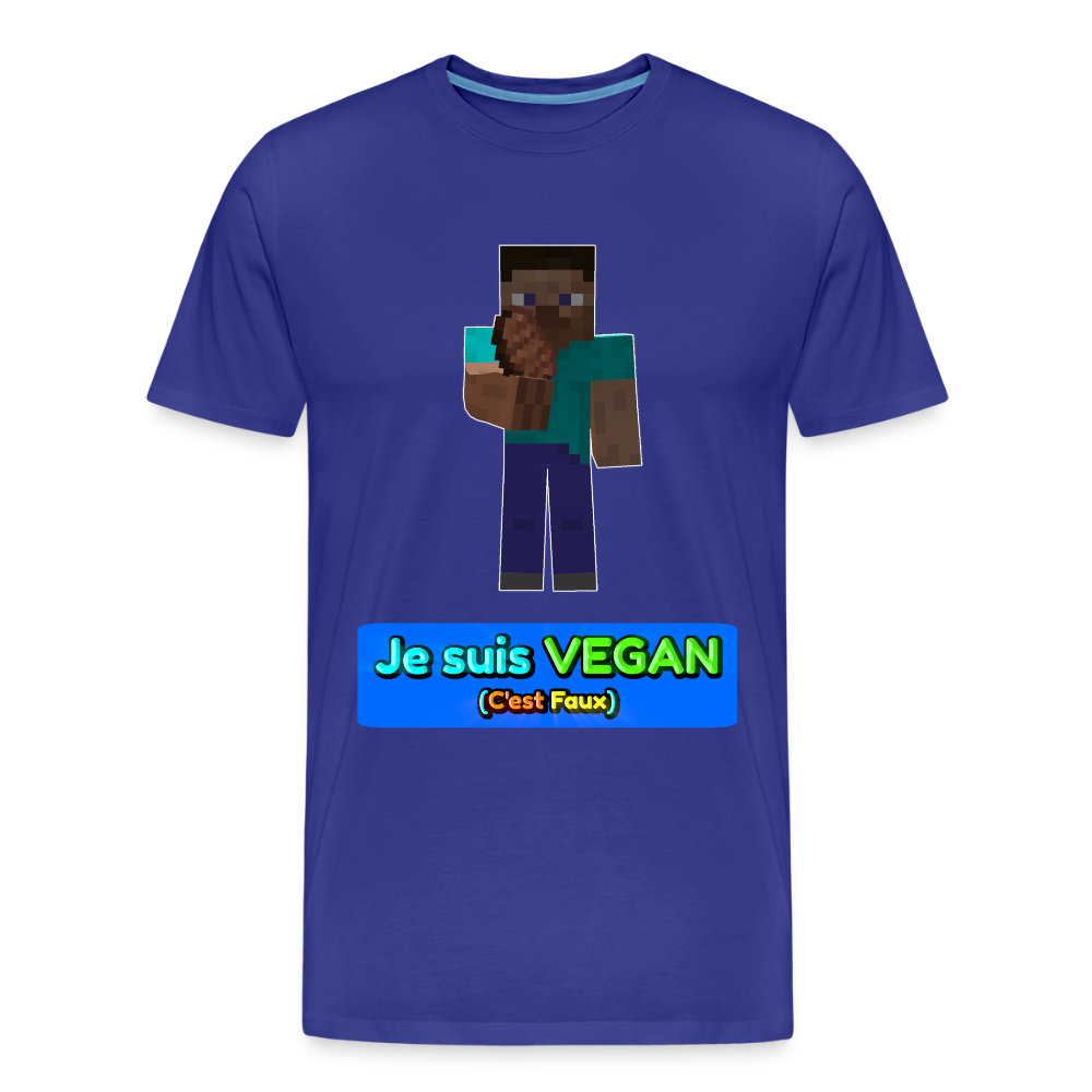 Je suis VEGAN (C'est Faux) - T-Shirt Bio - bleu roi