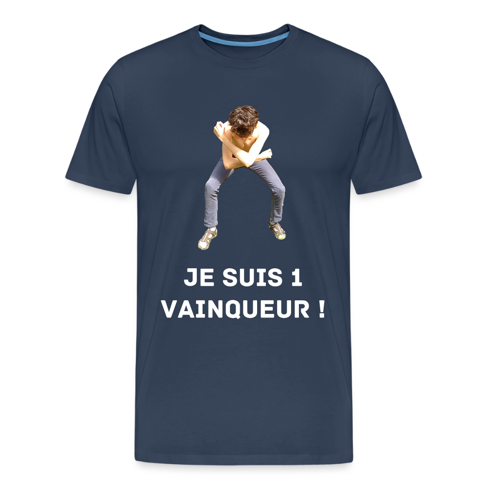 Je suis 1 Vainqueur ! - T-Shirt Bio - bleu marine