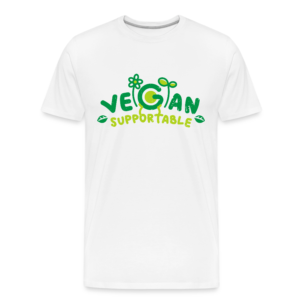 Vegan Supportable - T-Shirt Bio - blanc