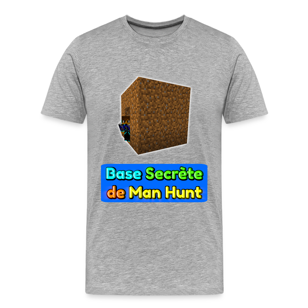 Base Secrète de Man Hunt - T-Shirt Bio - gris chiné