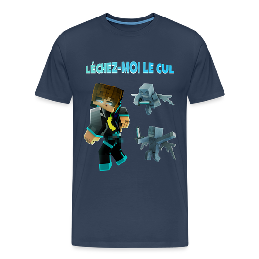 Léchez-Moi Le Cul (Avec Phrase) - T-Shirt Bio - bleu marine