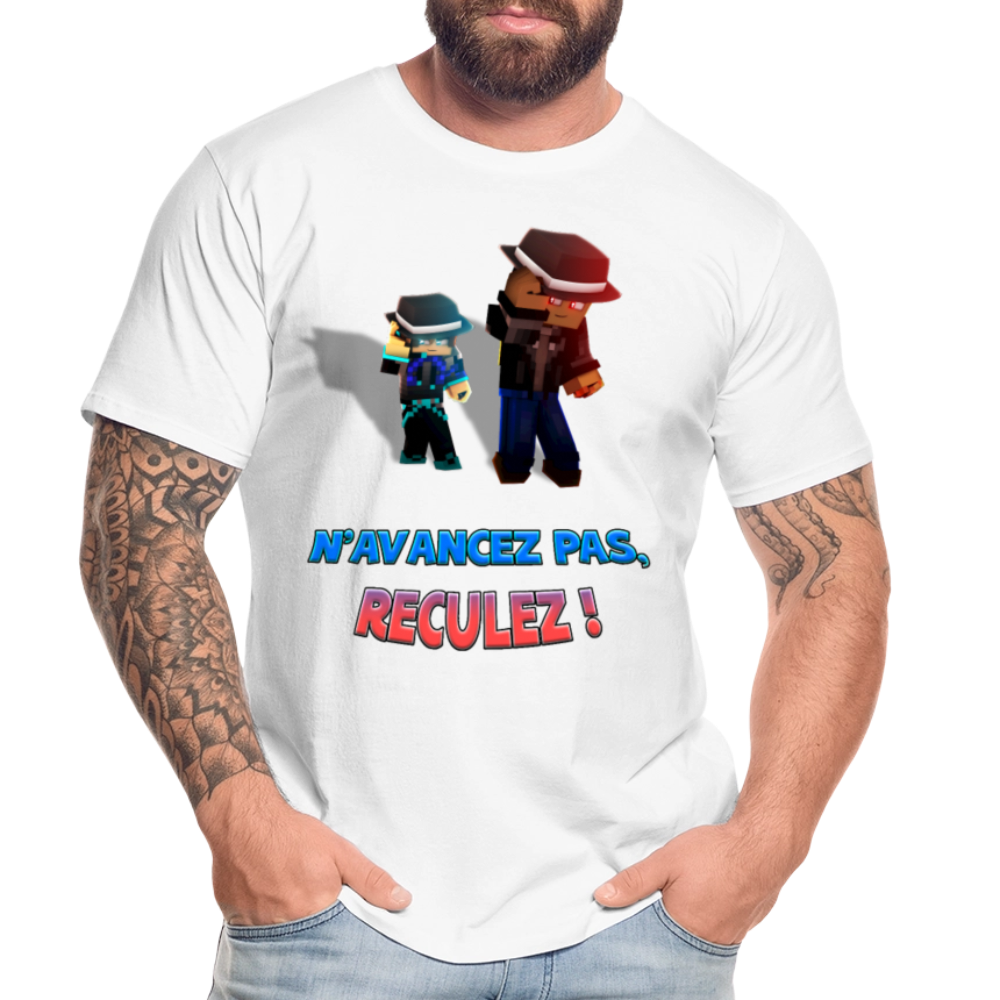 N'AVANCEZ PAS, RECULEZ ! - T-Shirt Bio - blanc