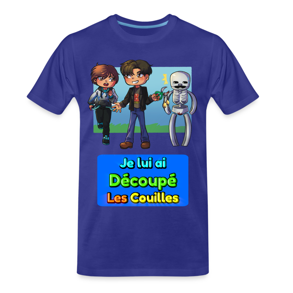 Je lui ai Découpé Les Couilles - T-Shirt Bio - bleu roi